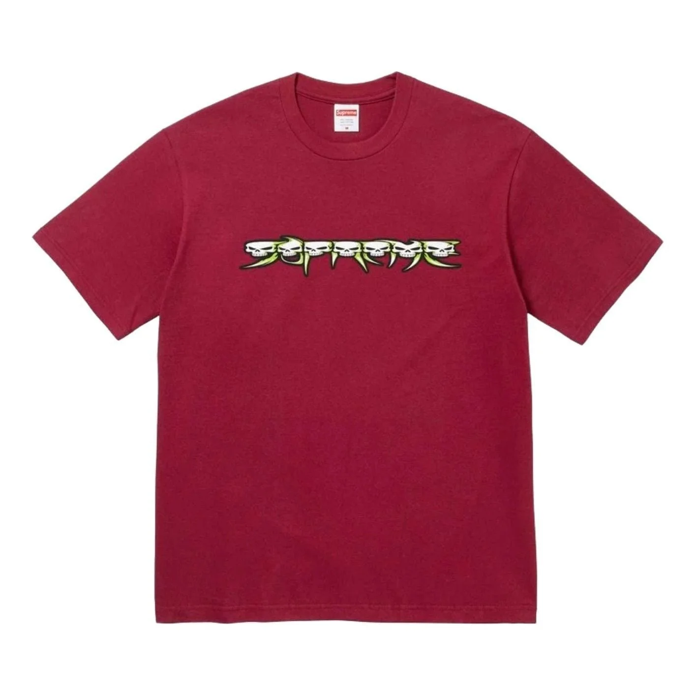Supreme FW26 Skulls Spellout T-Shirt 'Cardinal' SUP-FW26-004-CDL - 1