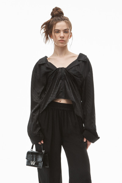 Alexander Wang PAJAMA SHIRT IN JACQUARD SATIN outlook