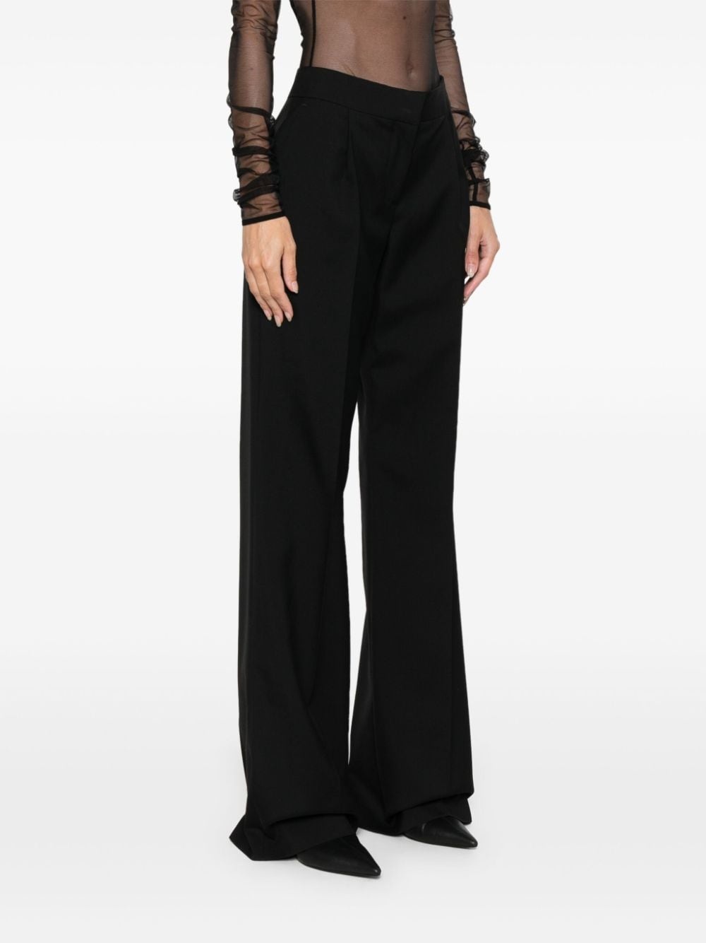 pleat-detail trousers - 3
