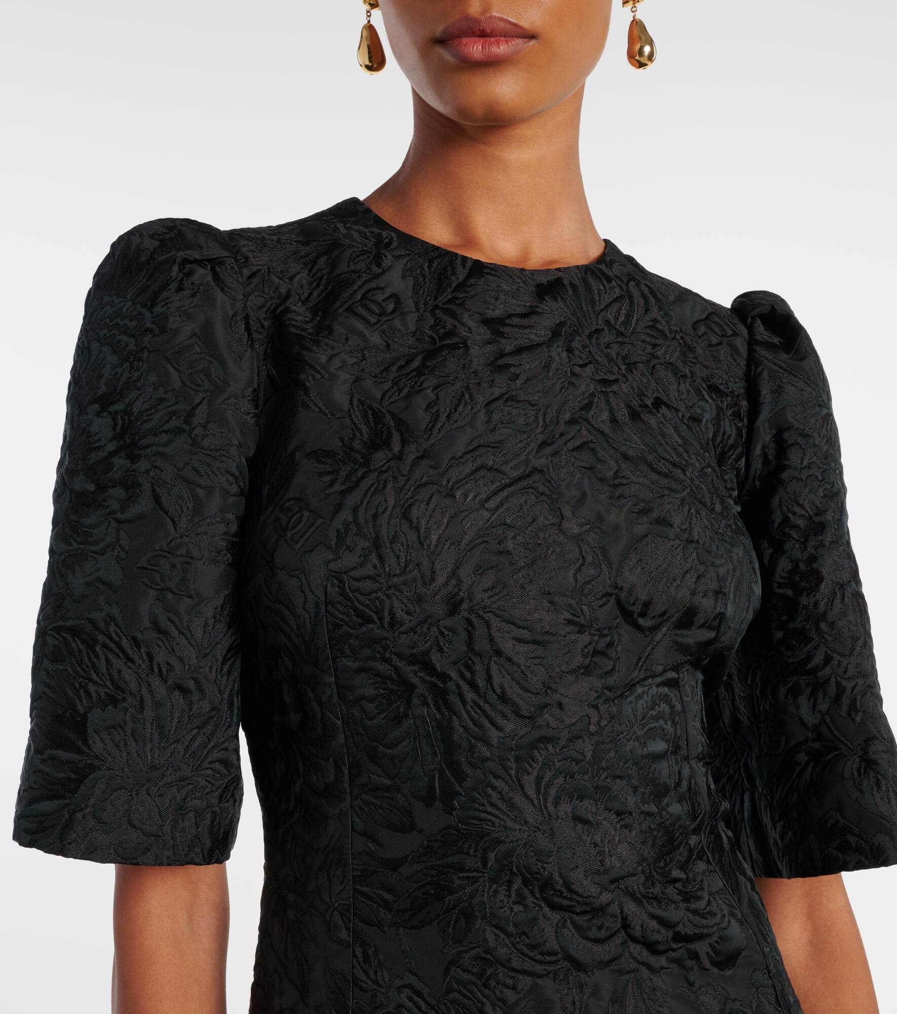 Cotton and silk-blend minidress - 4