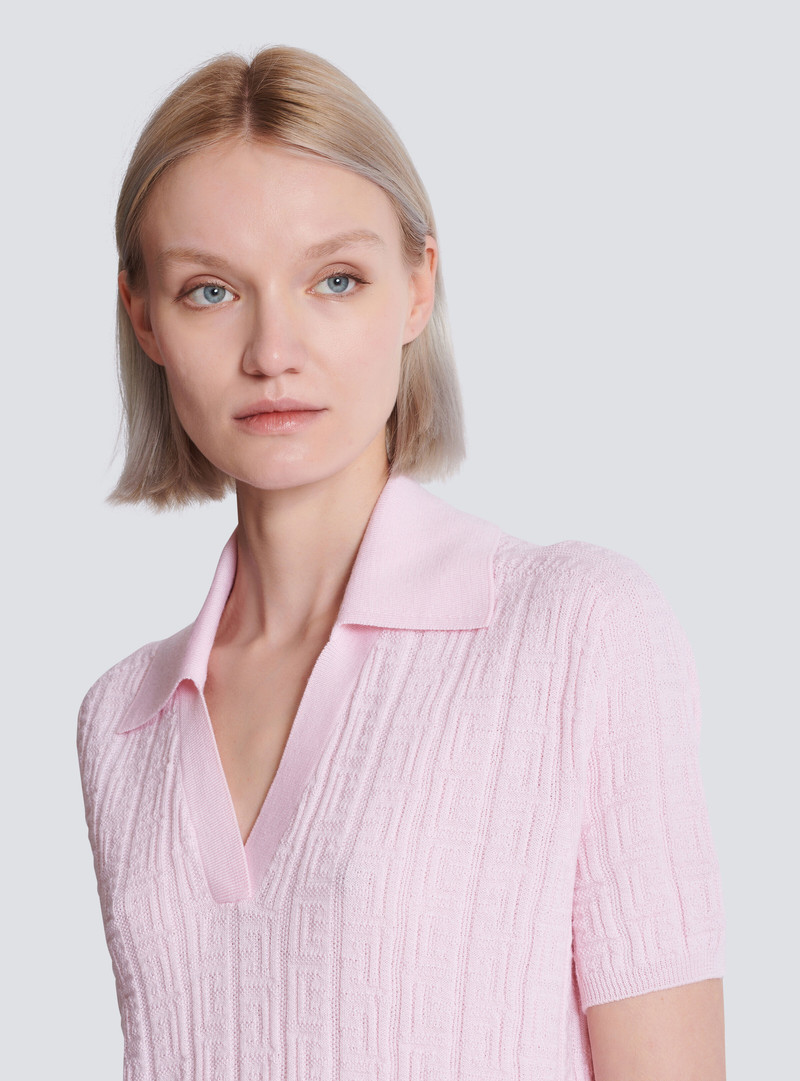 Monogram knit polo 7