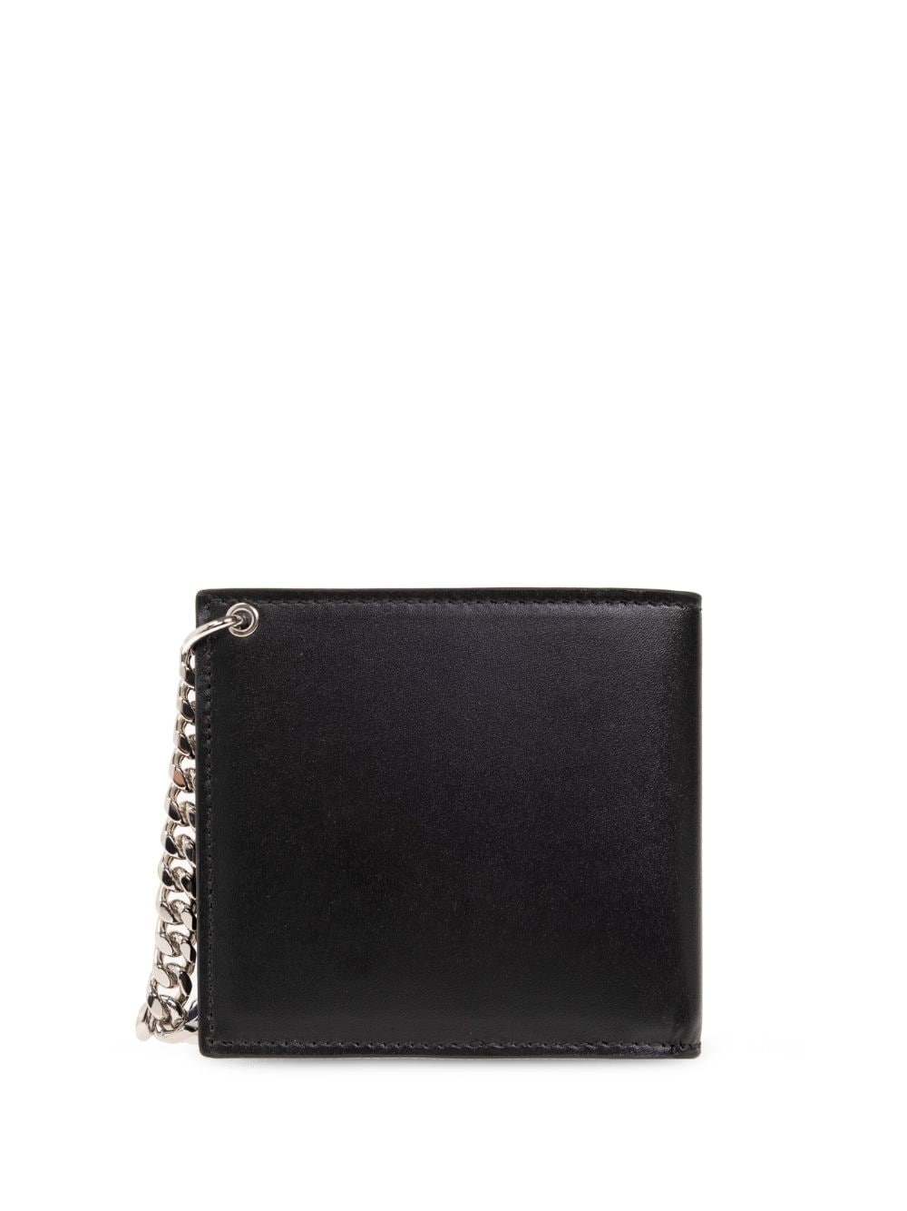 floral-print leather chain wallet - 2