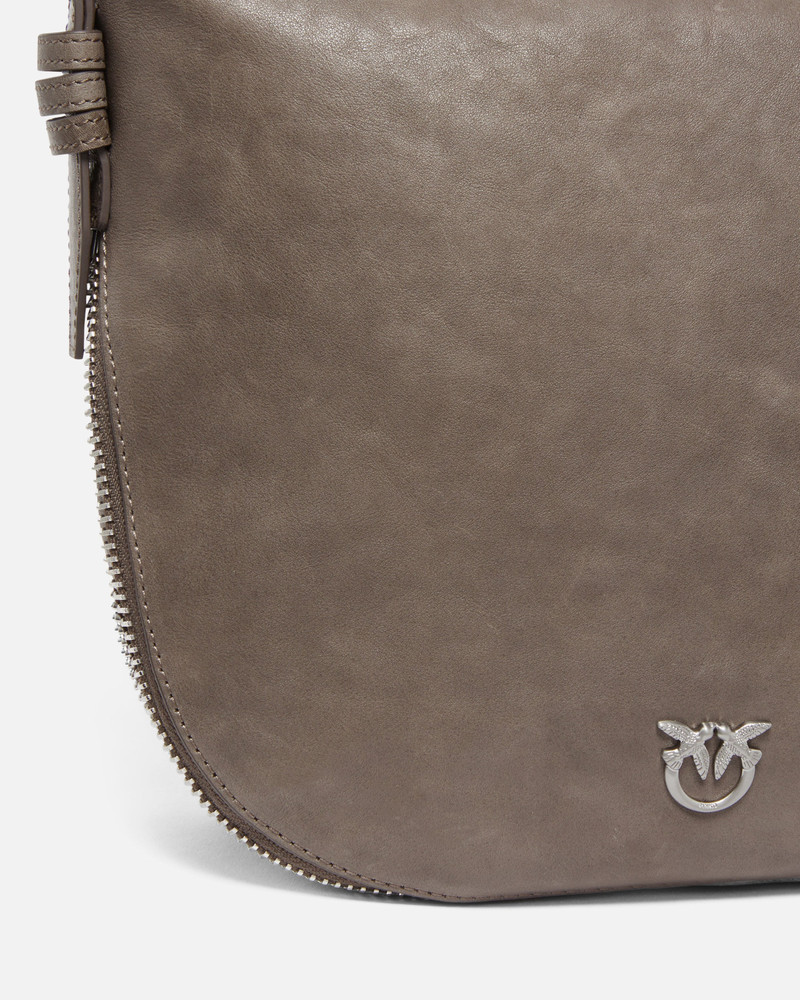 SMALL LEATHER HOBO BAG WITH LOVE BIRDS LOGO 3
