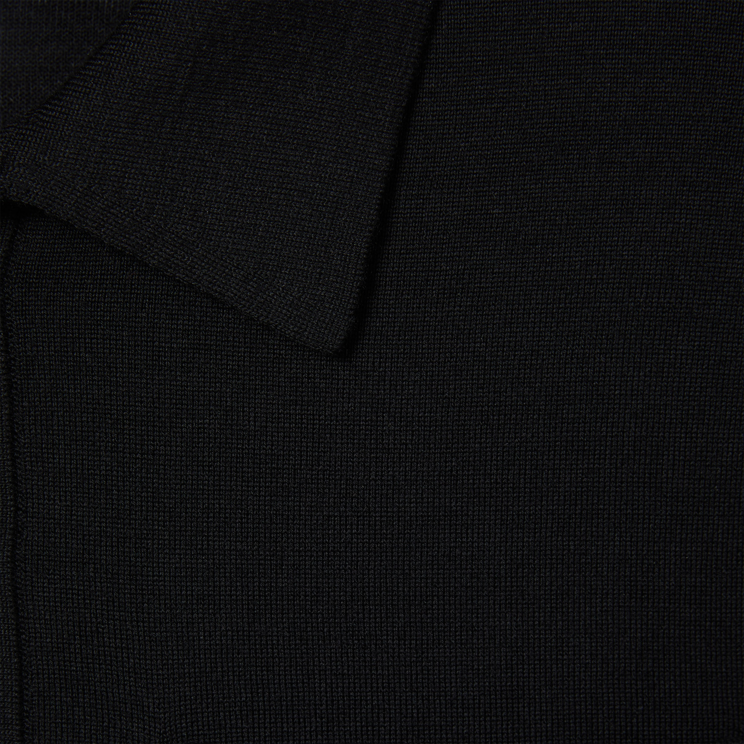 Fine wool knit polo top with intarsia - 6