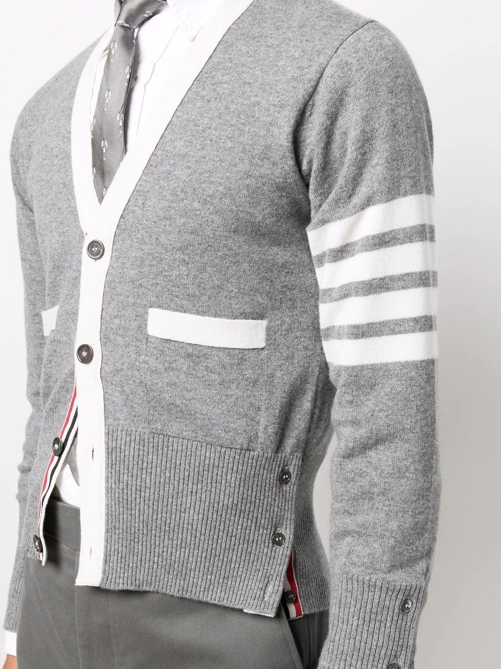 4-Bar stripe knit cardigan - 5