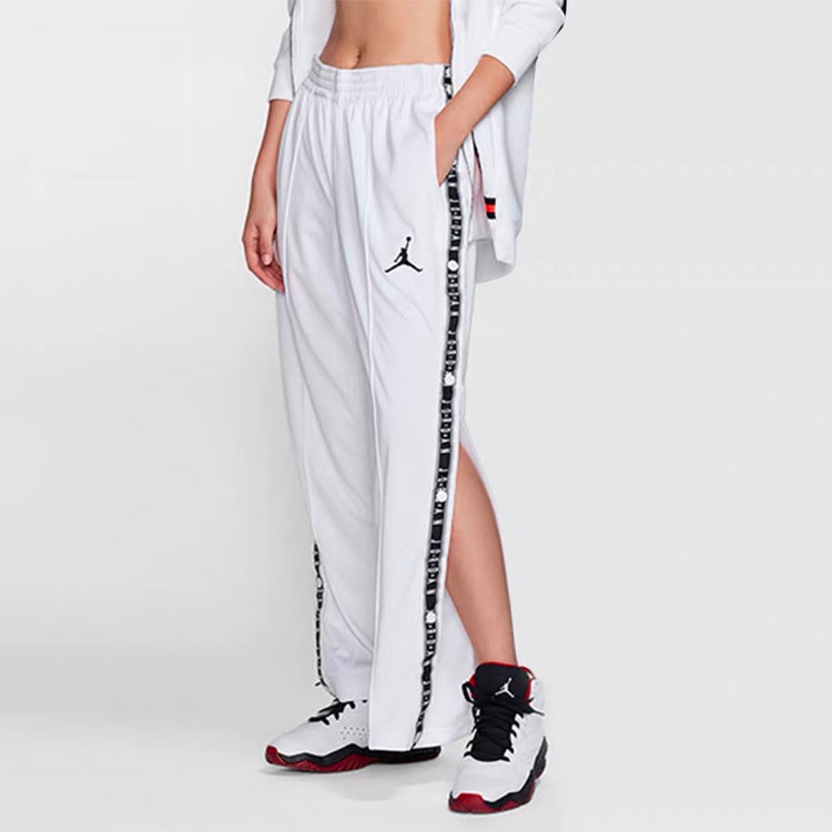 Air Jordan Side Logo Printing Sports Long Pants White CK1455-100 - 2