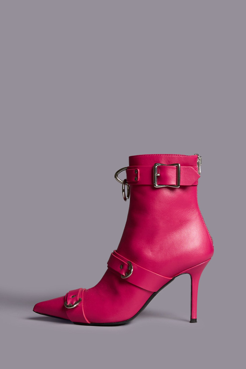 STRAPPED SKINNY ANKLE HEELED BOOT 1