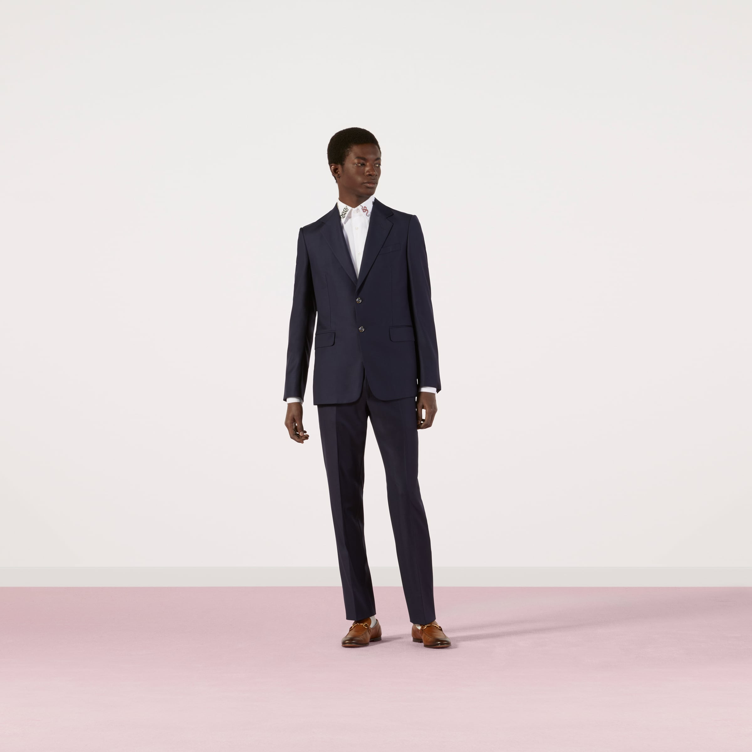 Straight fit wool suit - 9