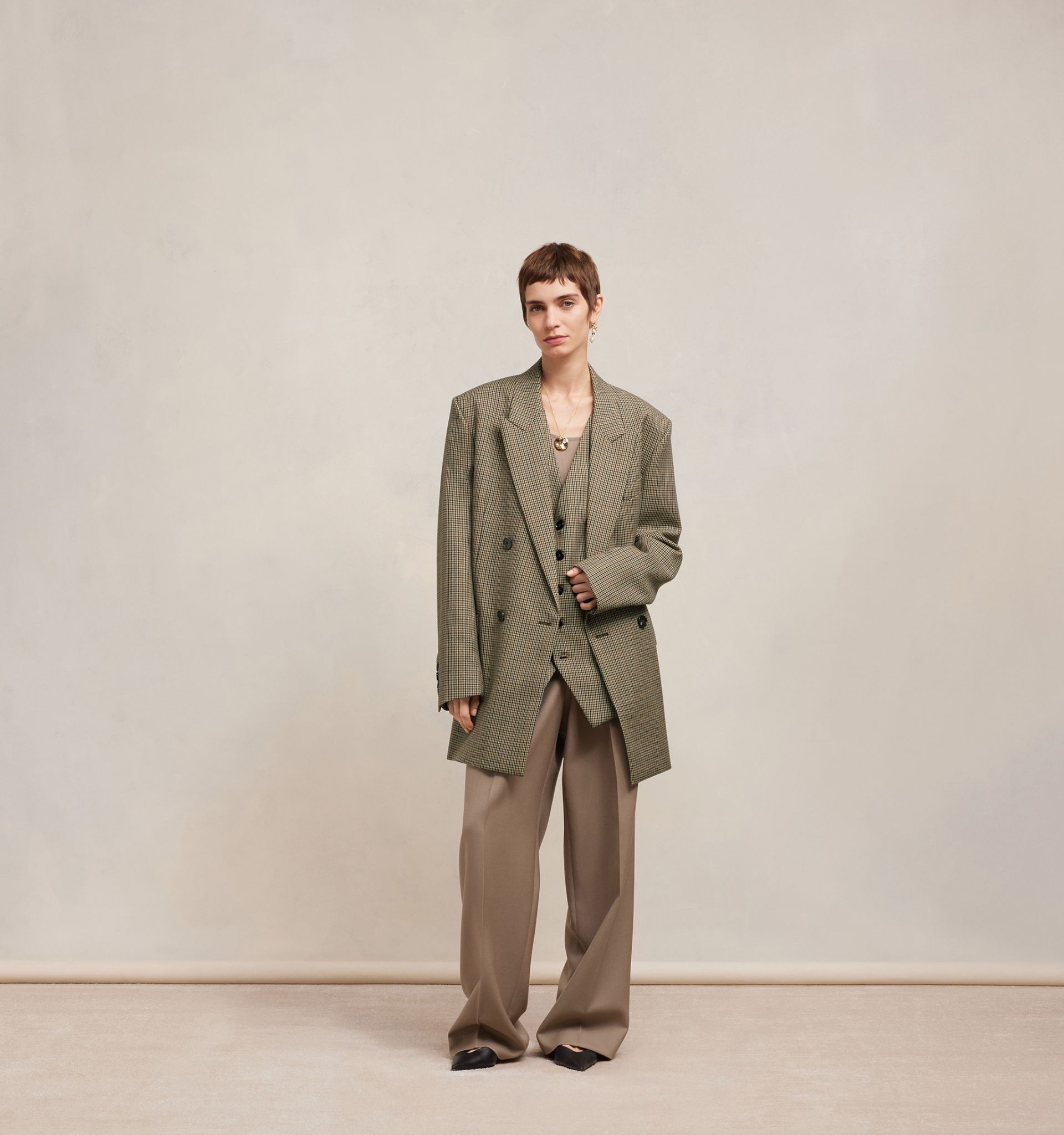 Double Breasted Oversized Jacket - 3