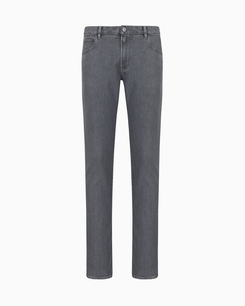 Five-pocket, slim-fit, stretch cotton-denim trousers 1