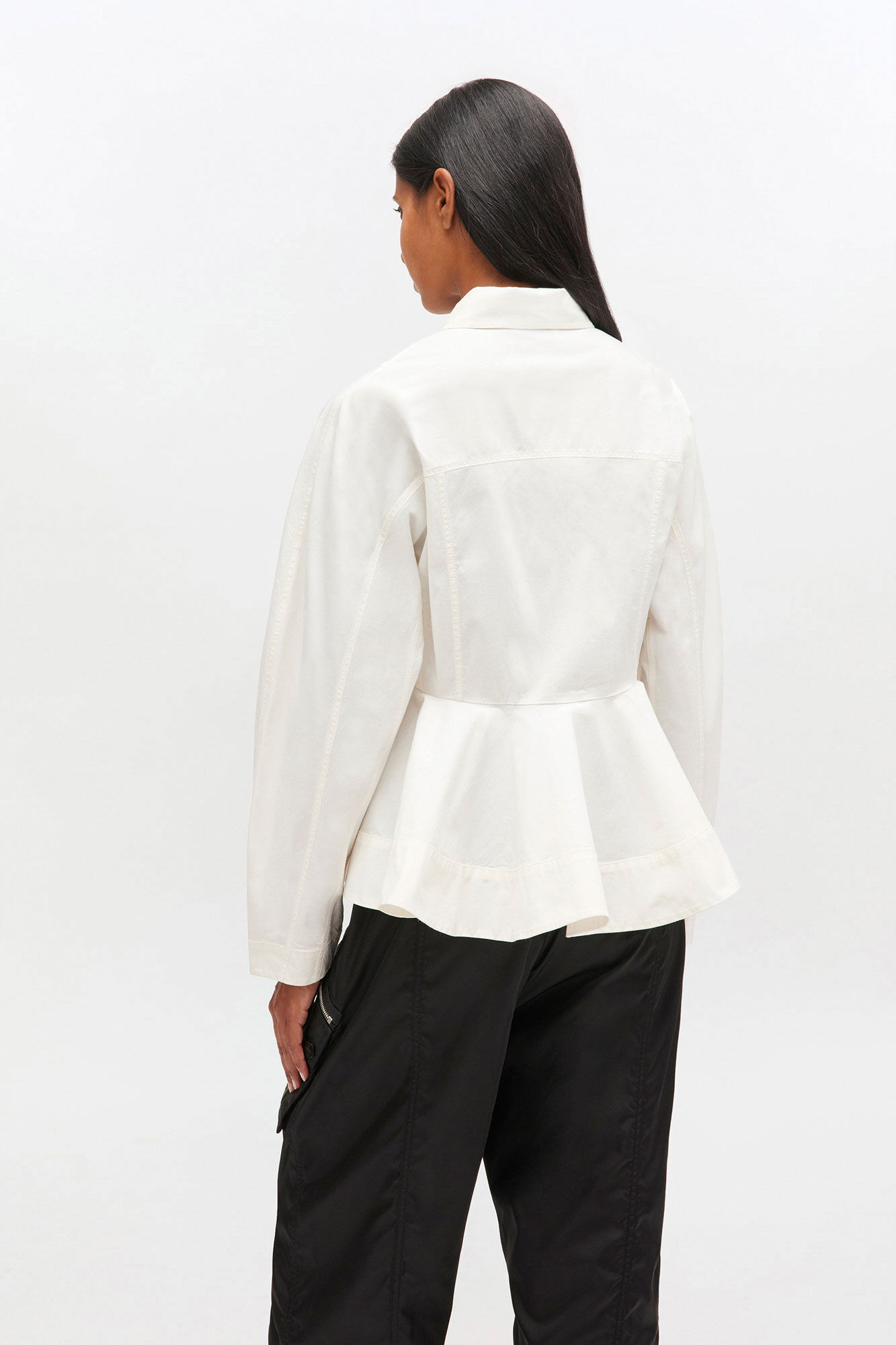 IVORY PEPLUM SHIRT - 4
