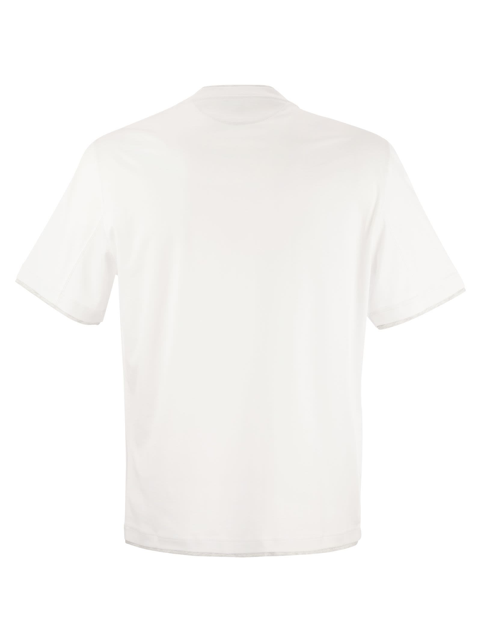 Brunello Cucinelli Men Slim Fit Crew-Neck T-Shirt In Lightweight Cotton Jersey - 2