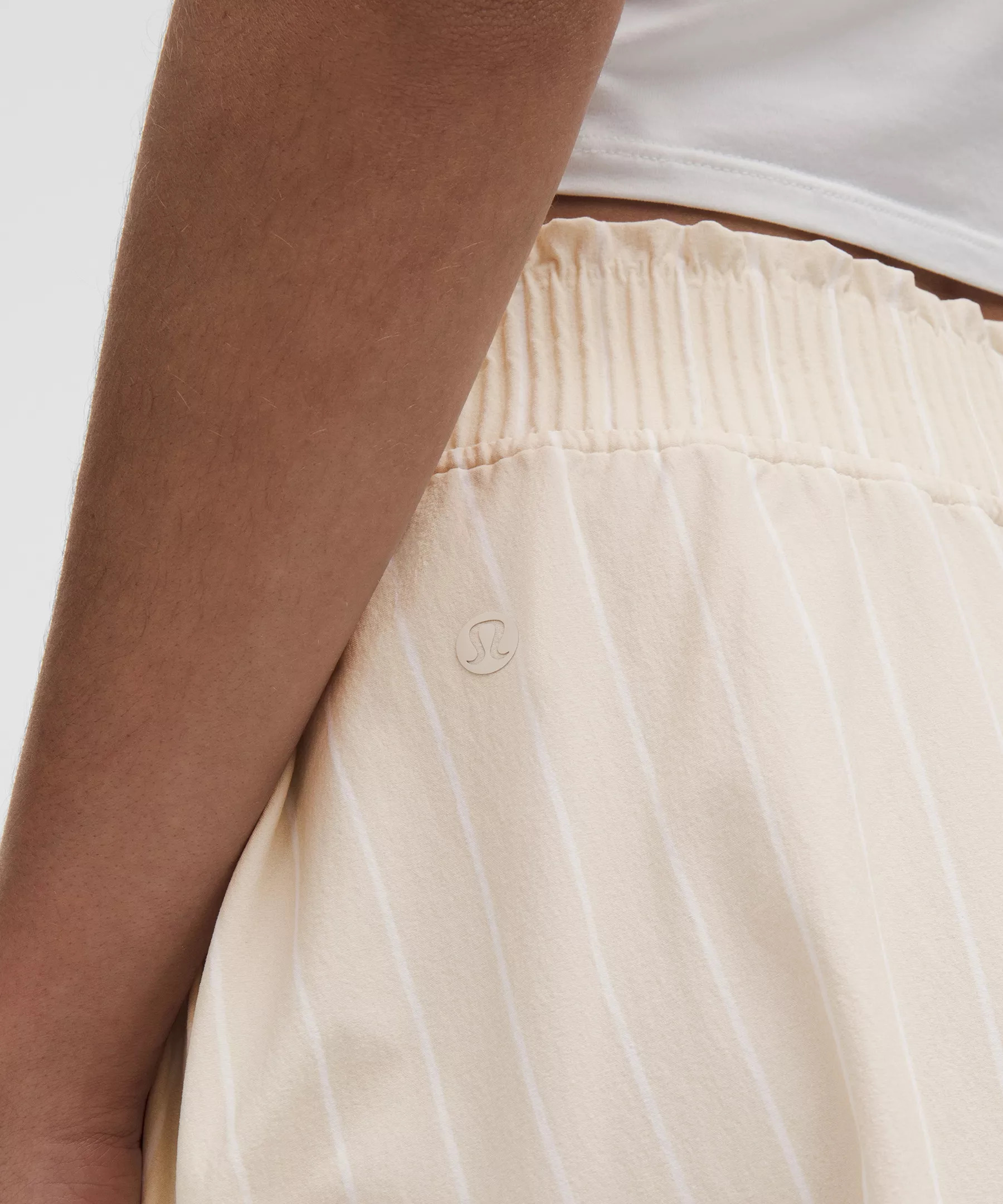 Stretch Woven Ruffle-Waist Midi Skirt - 6