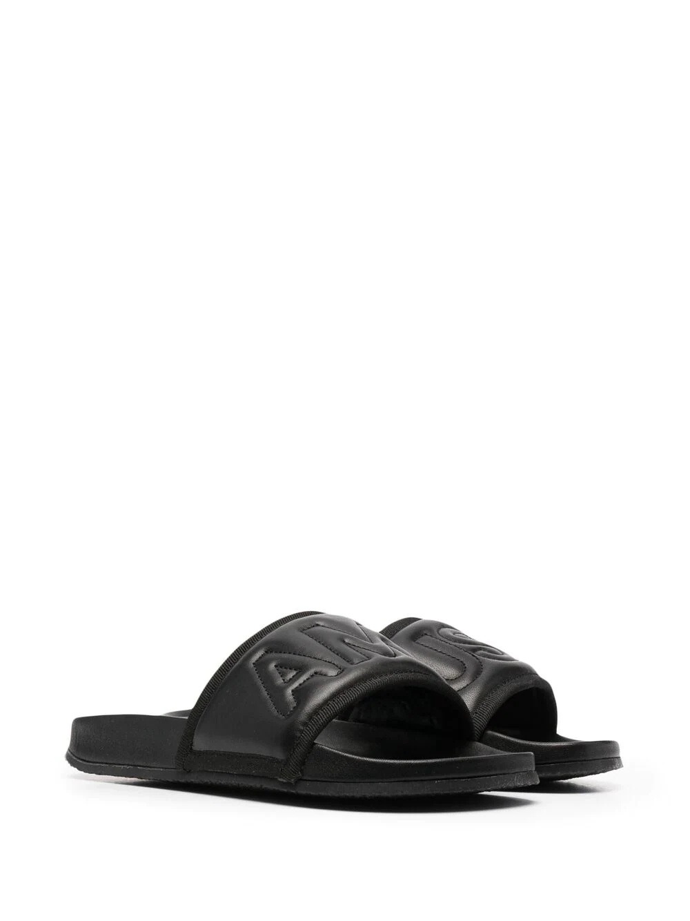 padded leather slides - 2