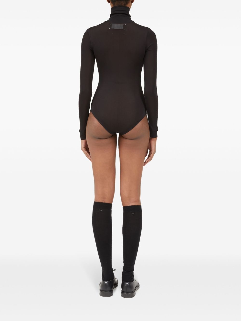 roll-neck long-sleeve bodysuit - 4