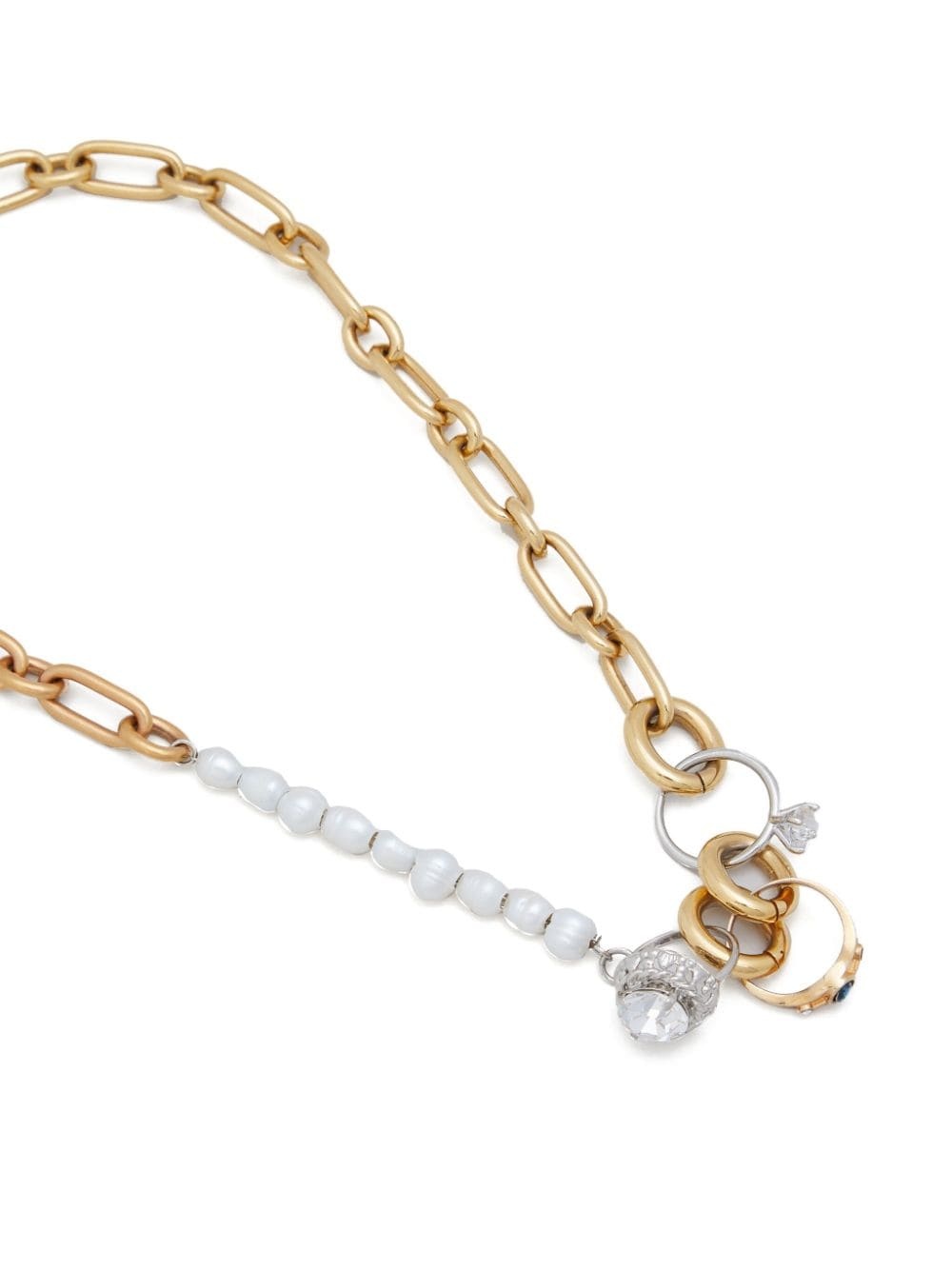 ring-embellished chain necklace - 2