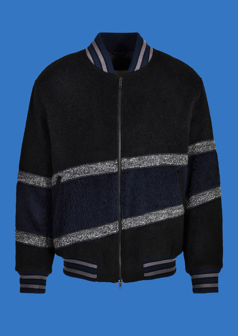 ASV Black Blue capsule collection mohair-wool blend blouson 1