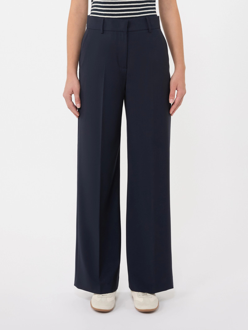 VISIVO Woollen cloth palazzo trousers - NAVY 3