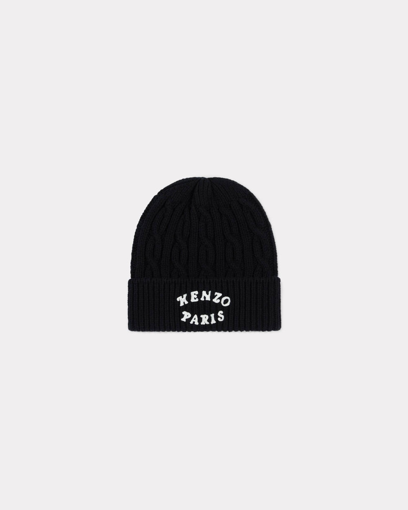 'KENZO VERDY MARKET' embroidered beanie in wool and cotton 1