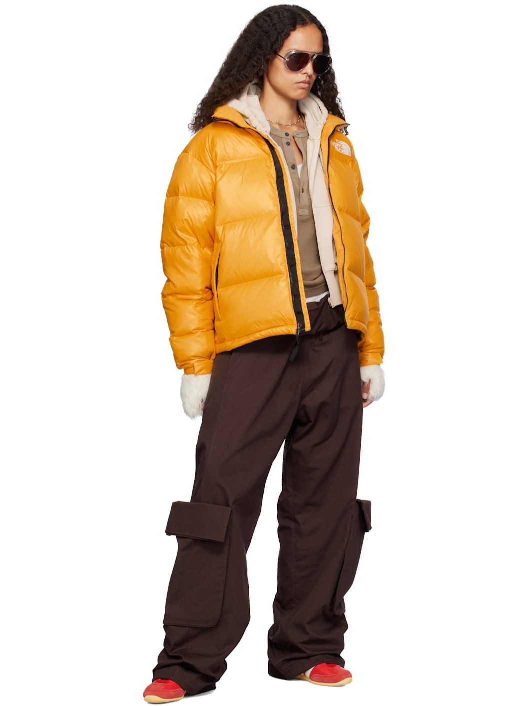 SSENSE Exclusive Yellow 1996 Retro Shine Nuptse Down Jacket - 5