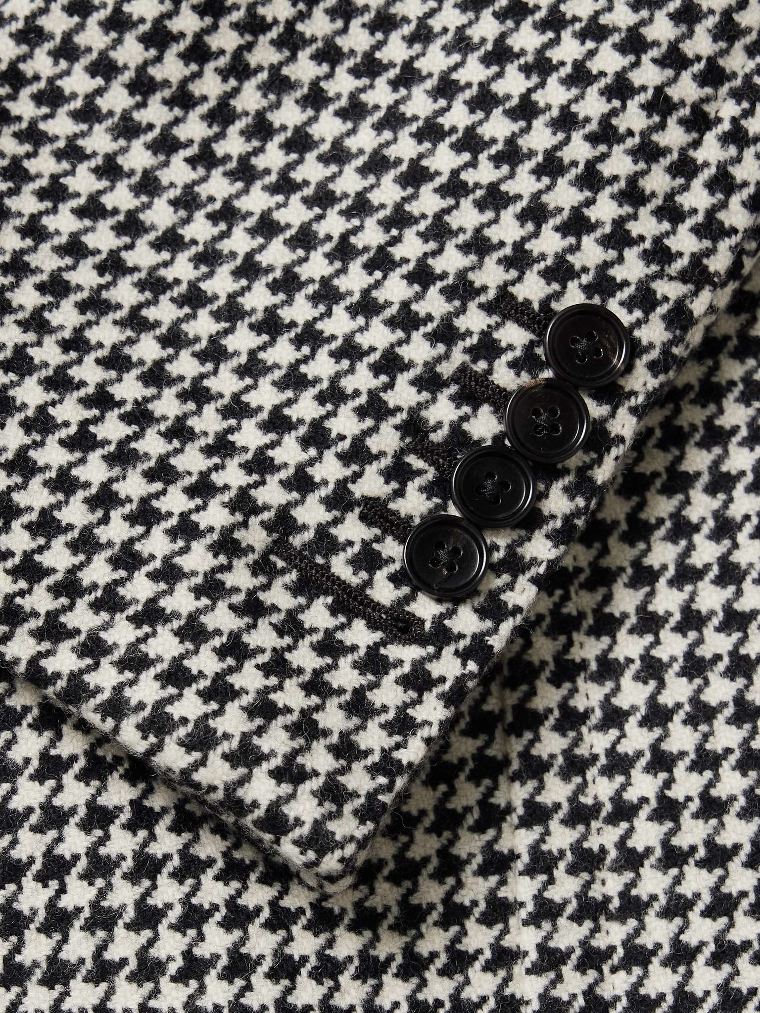 Slim-Fit Double-Breasted Houndstooth Wool Coat - 3