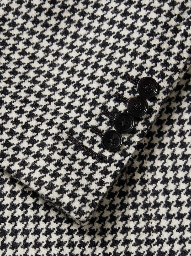 Slim-Fit Double-Breasted Houndstooth Wool Coat 3