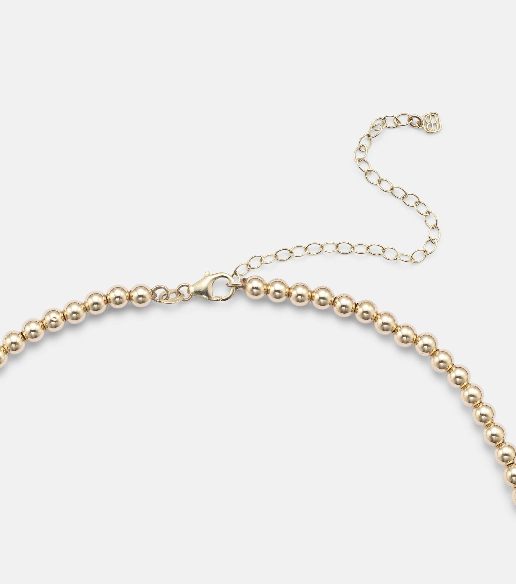 Open Heart 14kt gold choker with diamonds - 6