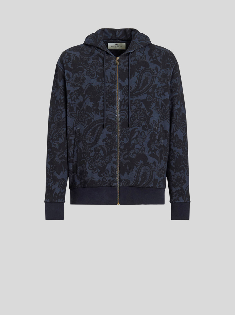 PAISLEY PRINT HOODED SWEATSHIRT 1