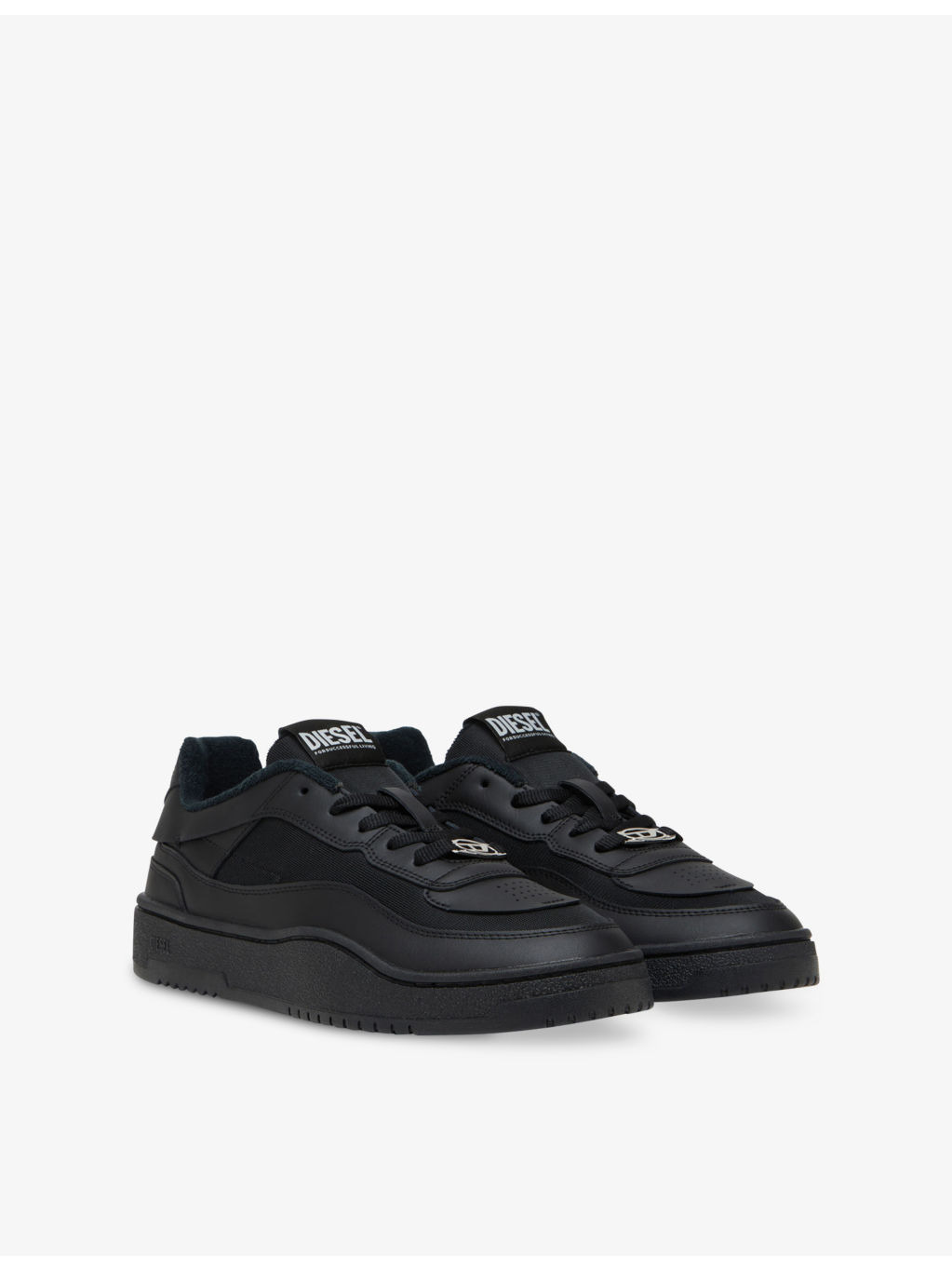 Oval Skate Leather And Fabric Low-Top Trainers - 3