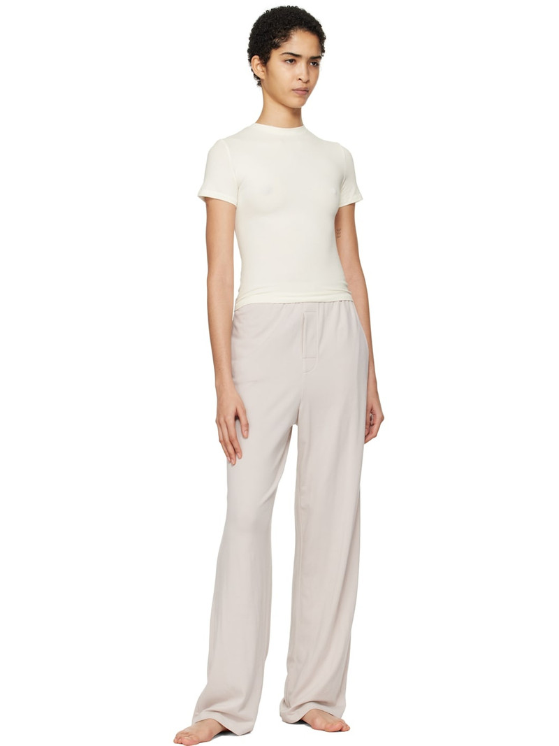 SKIMS Off-White Cotton Jersey T-shirt outlook