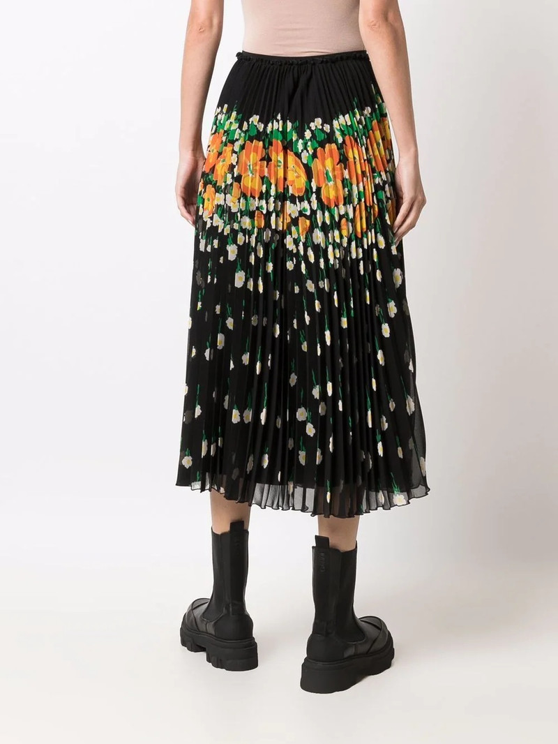 floral-print pleated midi skirt 4