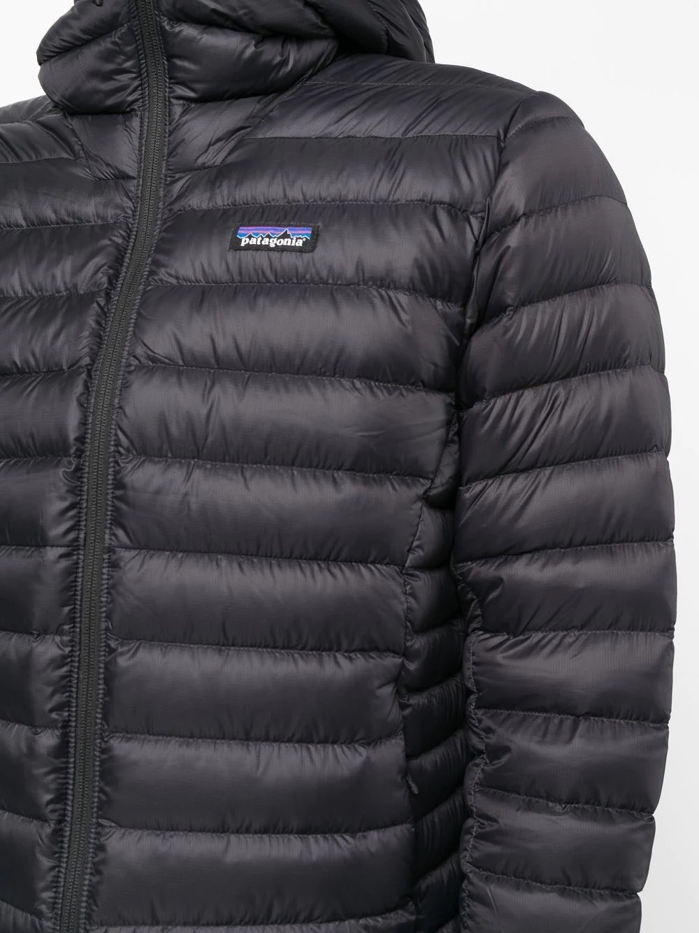 logo-patch padded down jacket - 5