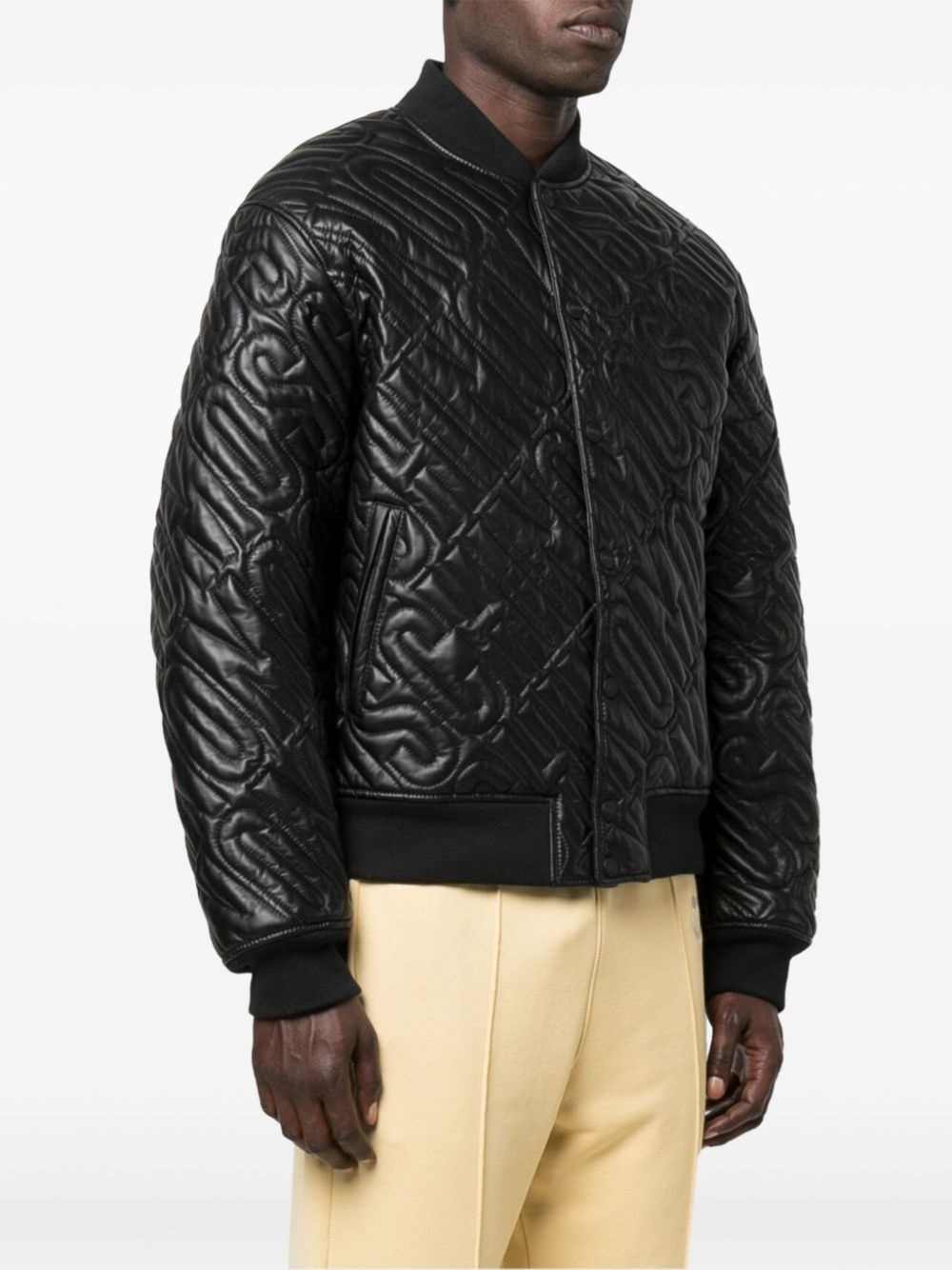 logo-embossed bomber jacket - 3