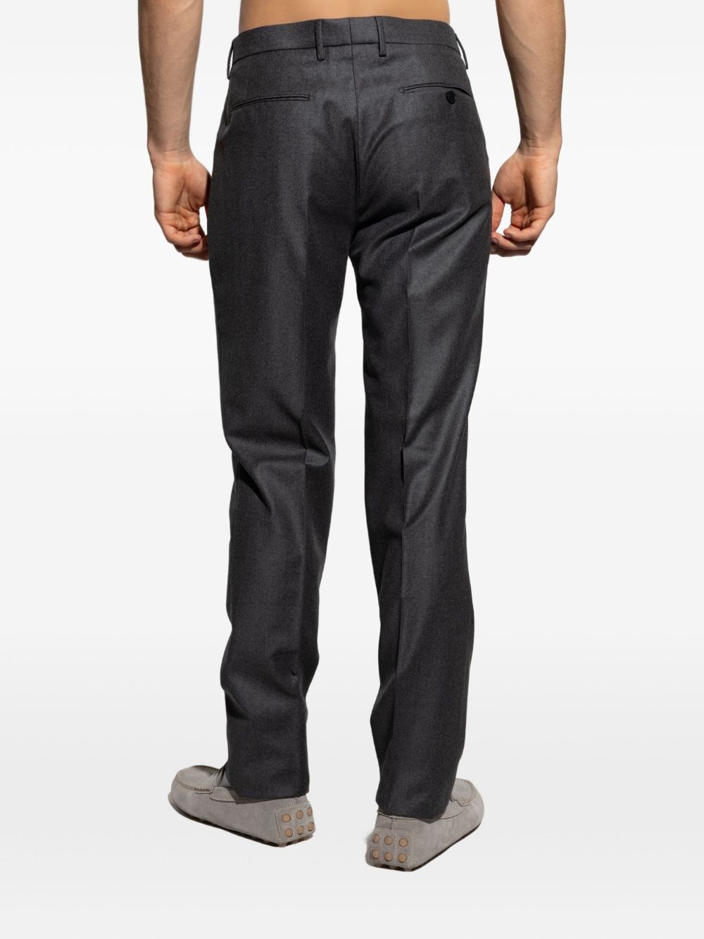 pleated zip-detail trousers - 4