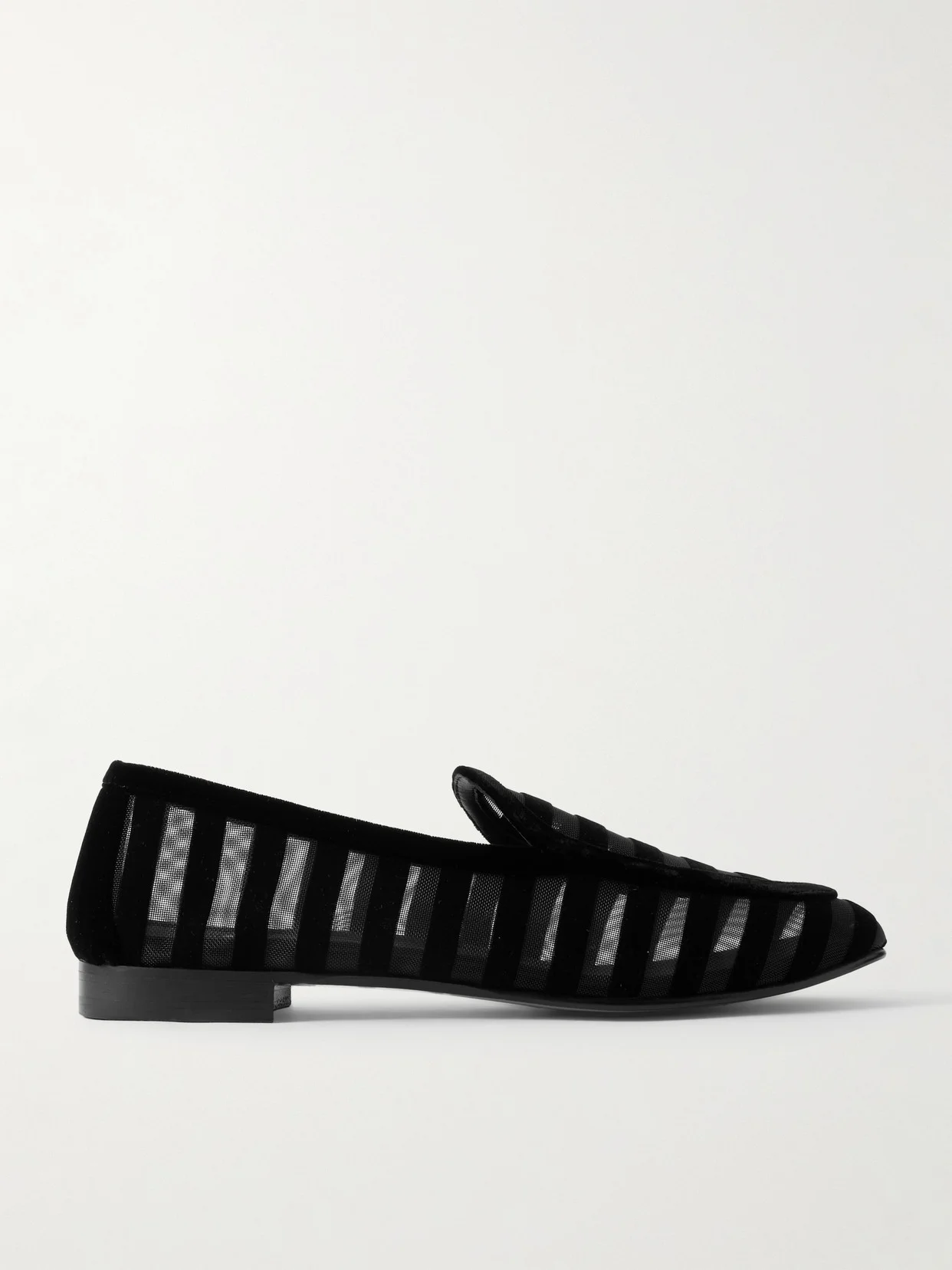 Saint Germain Mesh And Velvet Loafers - 1