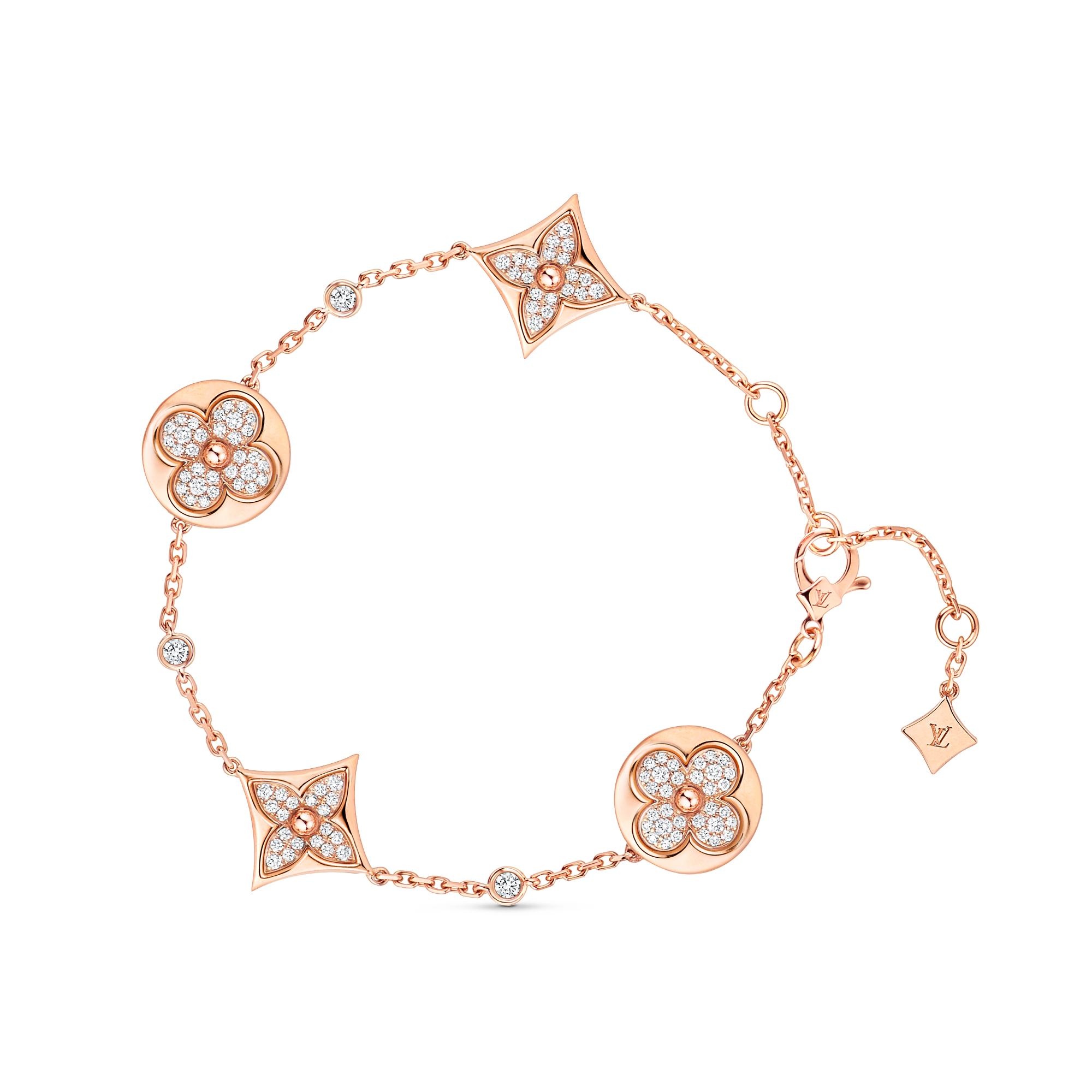 Color Blossom BB Multi-Motifs Bracelet, Pink Gold And Diamonds - 1