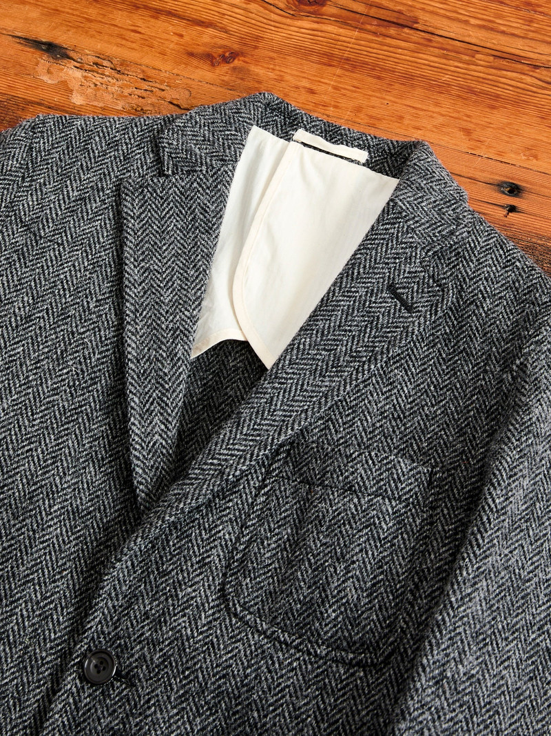 3B Comfort Harris Tweed Jacket in Grey Herringbone 5