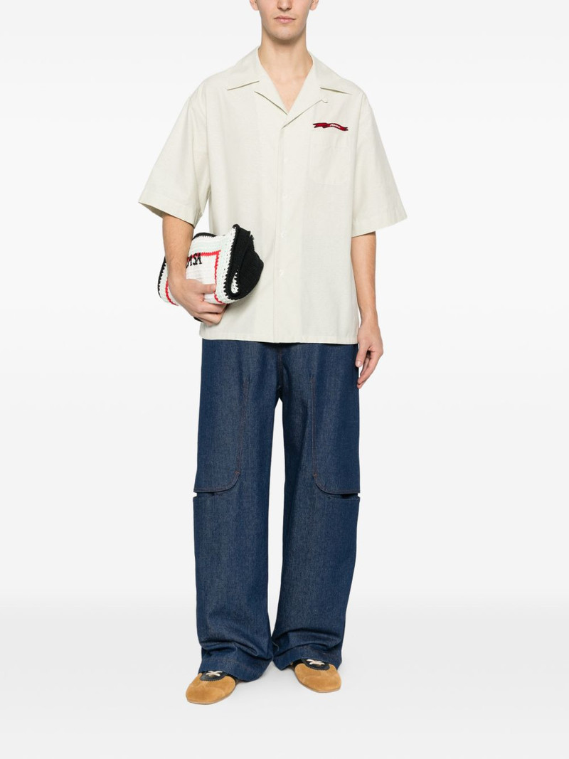 Marni logo-embroidered chest-pocket shirt outlook