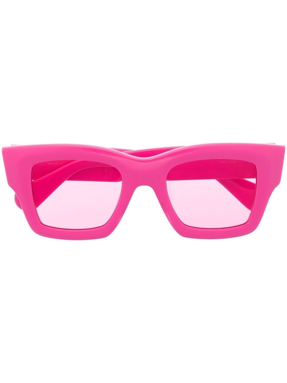 logo-plaque square-frame sunglasses - 1