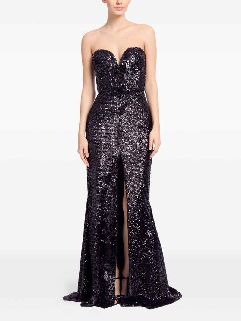 ELIE SAAB sequin-embellished strapless maxi dress outlook