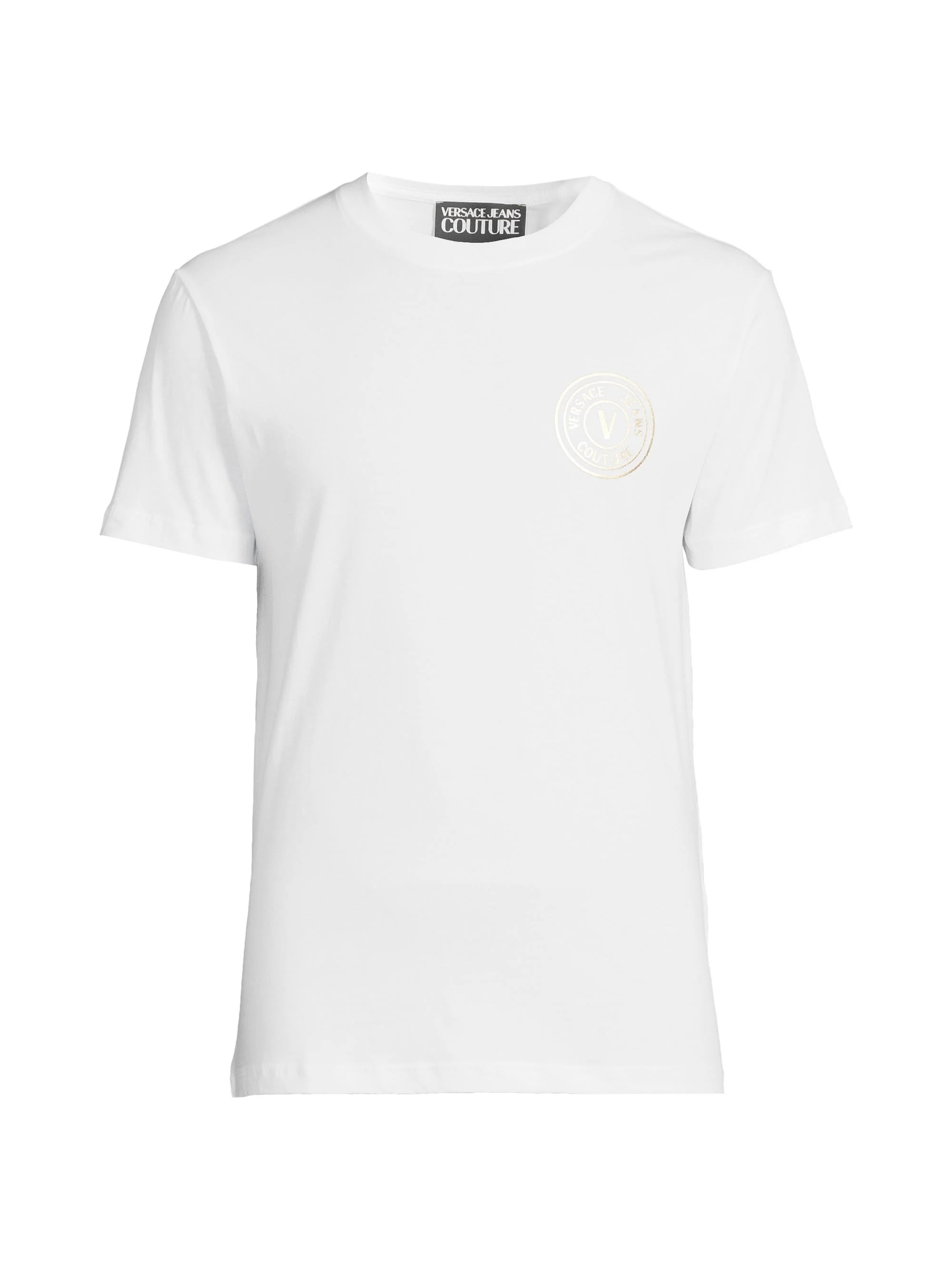 Men's Logo Cotton T-Shirt - White Gold - 1