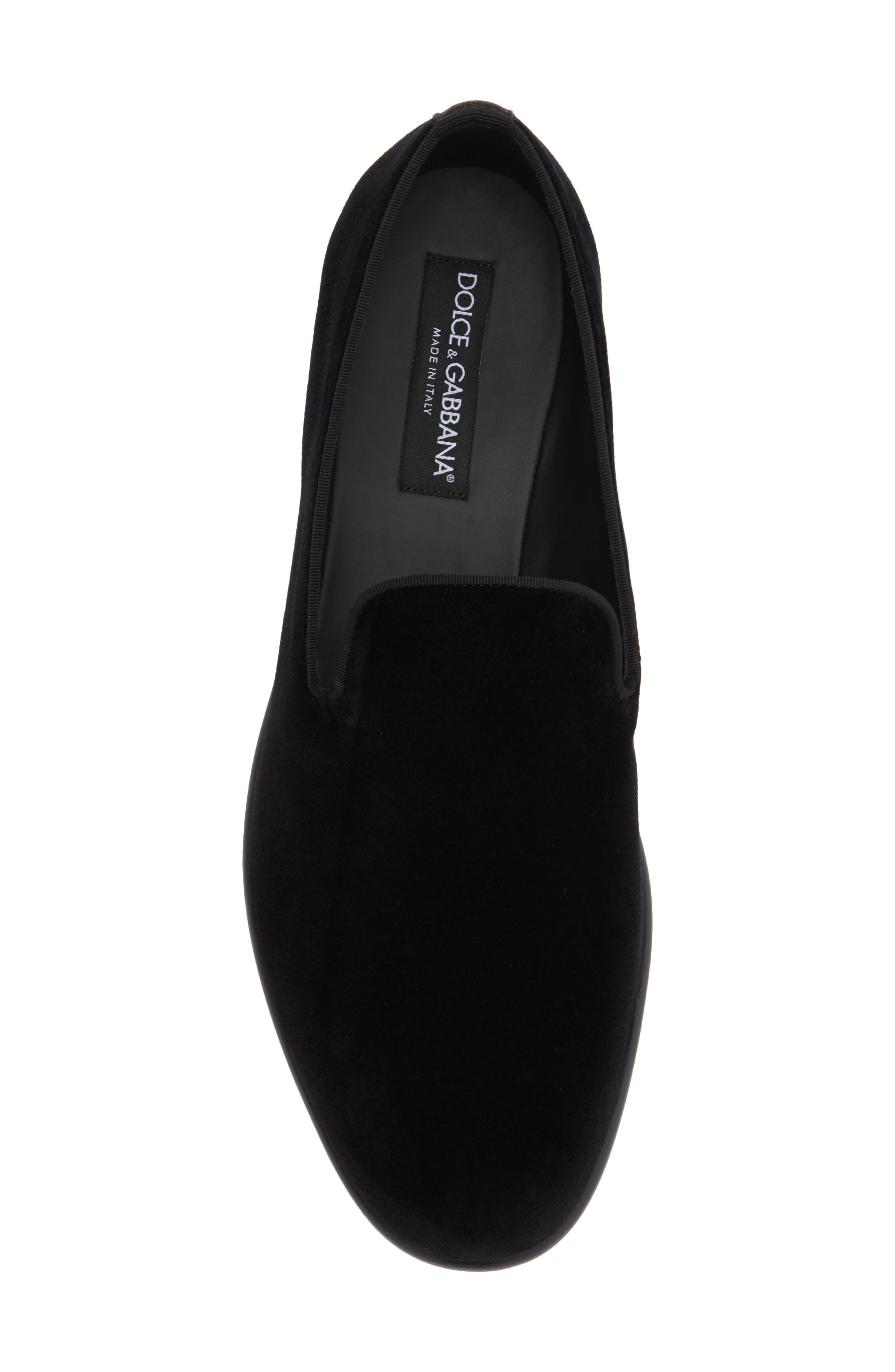 Dolce&Gabbana Velveteen Venetian Loafer in 80999 Black at Nordstrom - 5