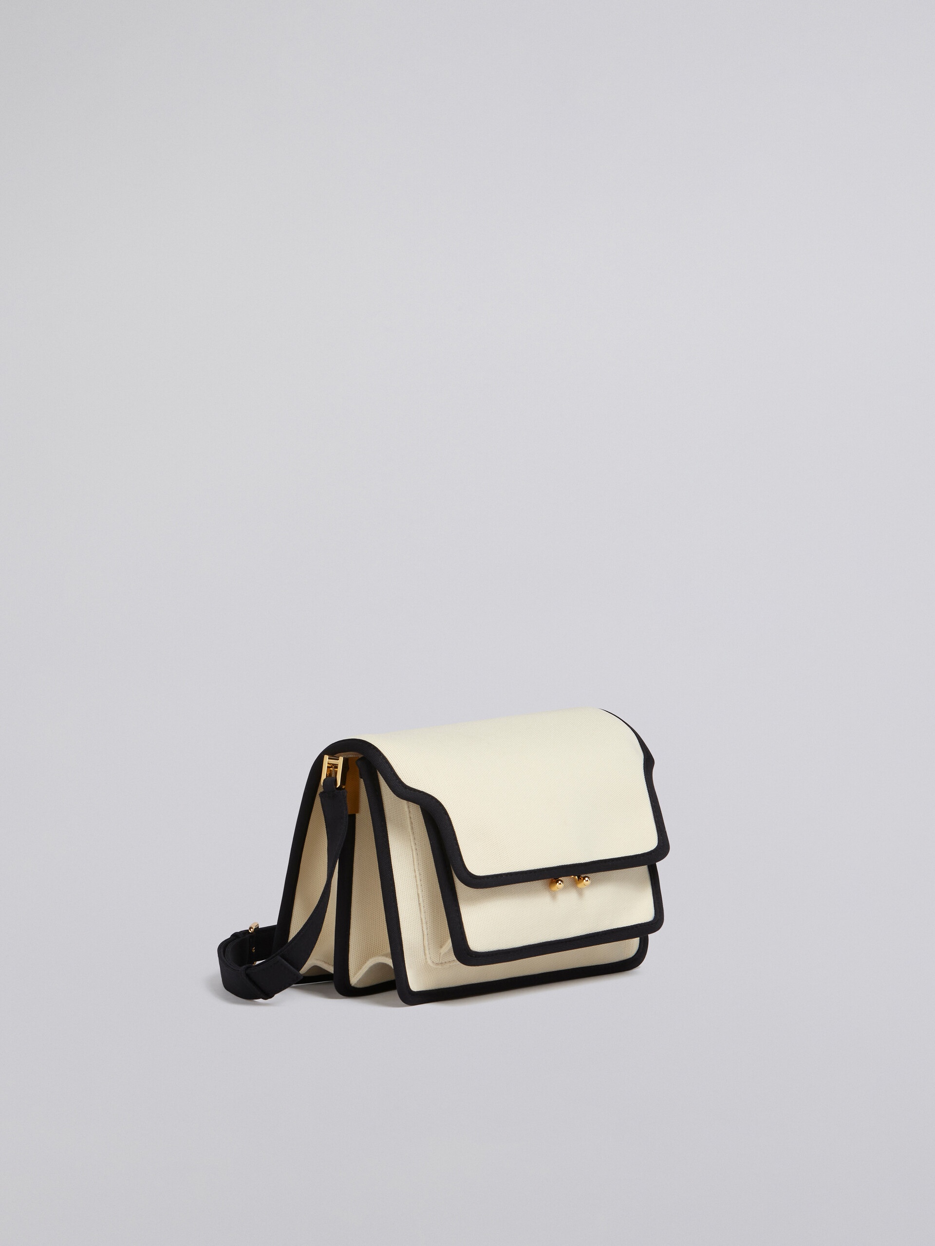 TRUNK SOFT MEDIUM BAG IN WHITE JACQUARD - 6