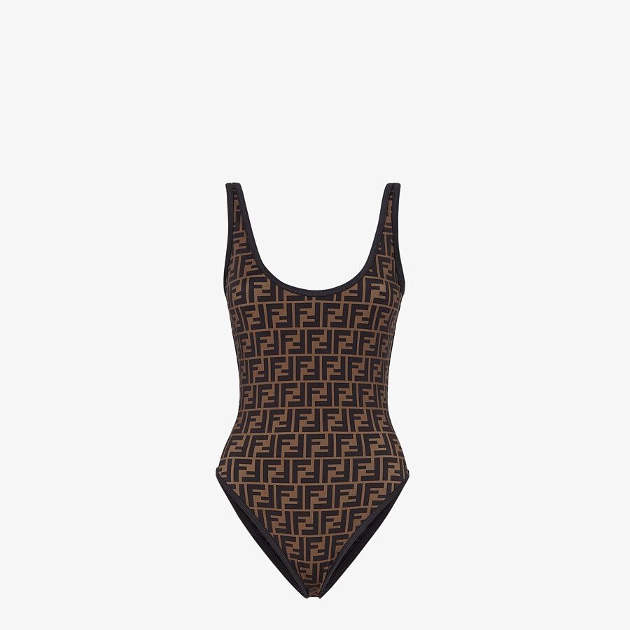 Brown Lycra® swimsuit - 1