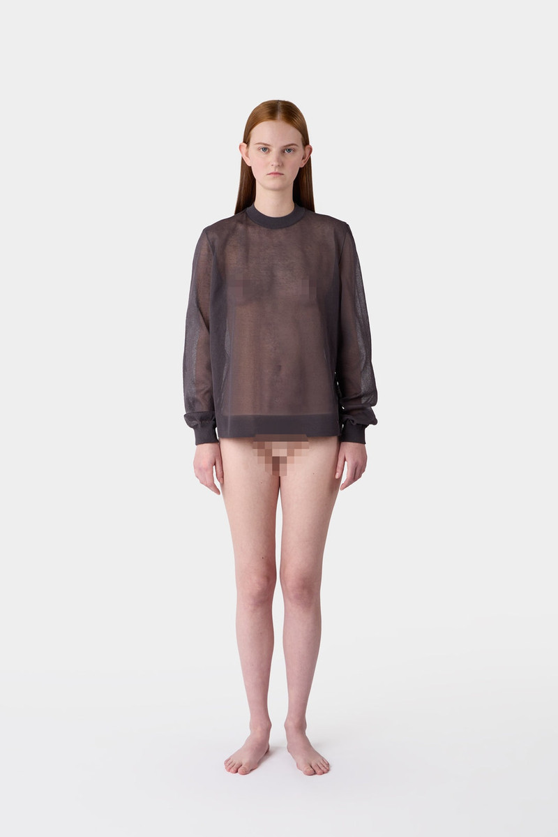 KNIT LONGSLEEVE T-SHIRT / charcoal gray 6