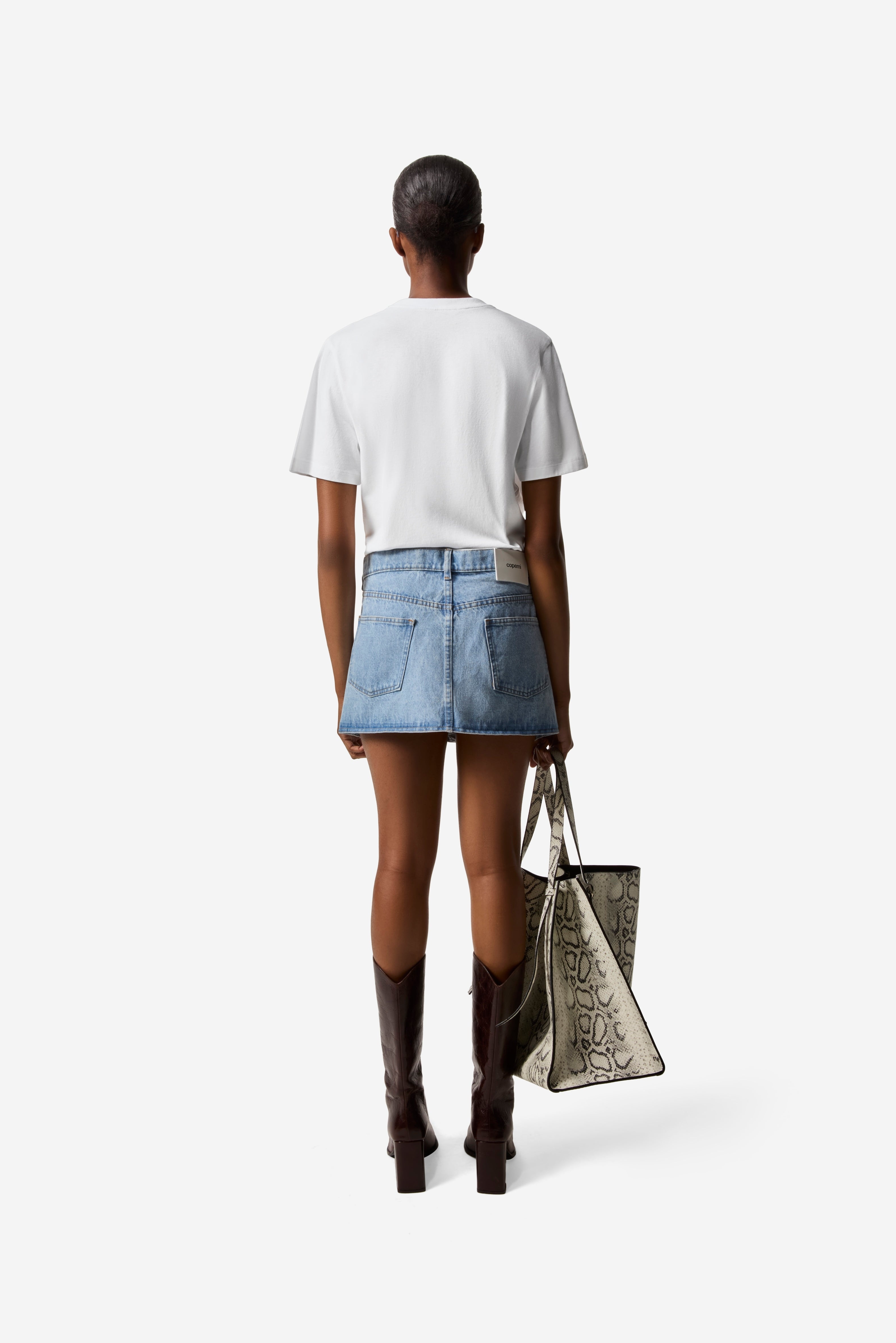 Denim Mini Skirt - 3