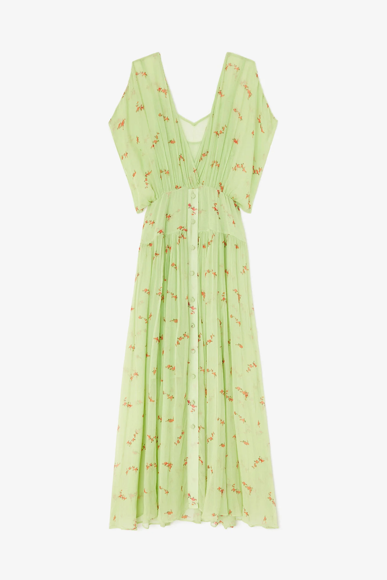 DRESS IN GREEN SILK - 1
