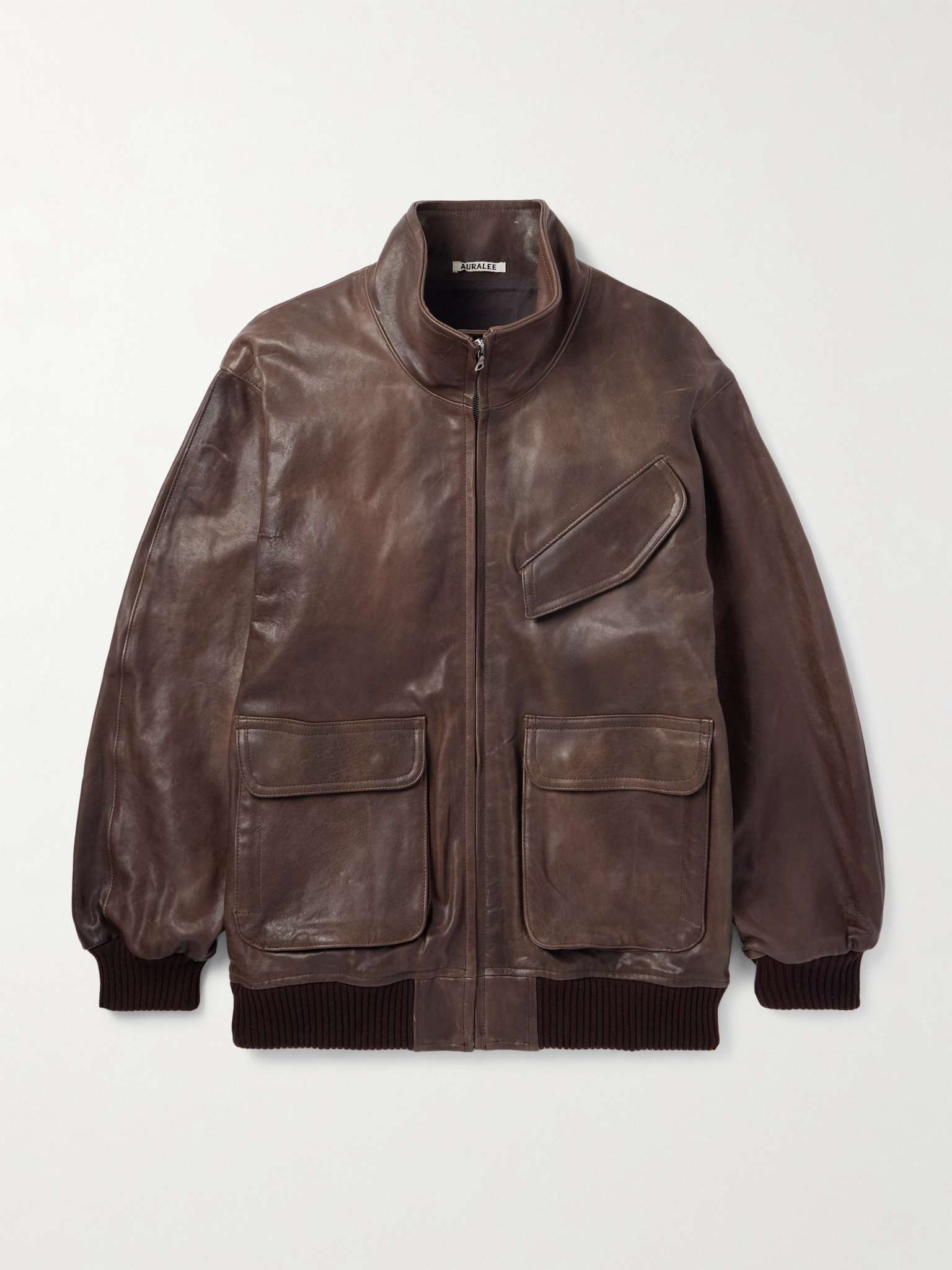 Leather Bomber Jacket - 1