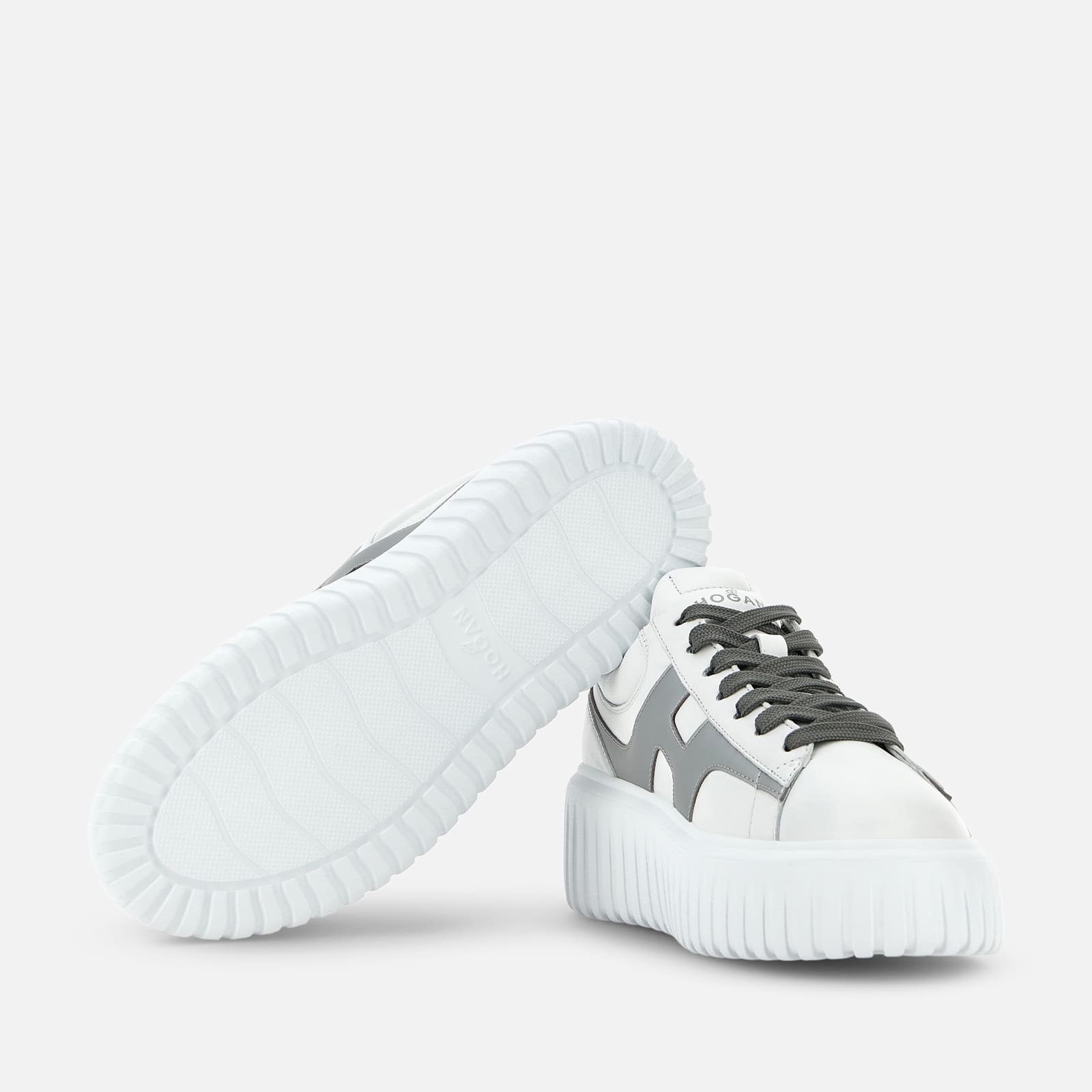 Sneakers Hogan H-Stripes Silver White - 5