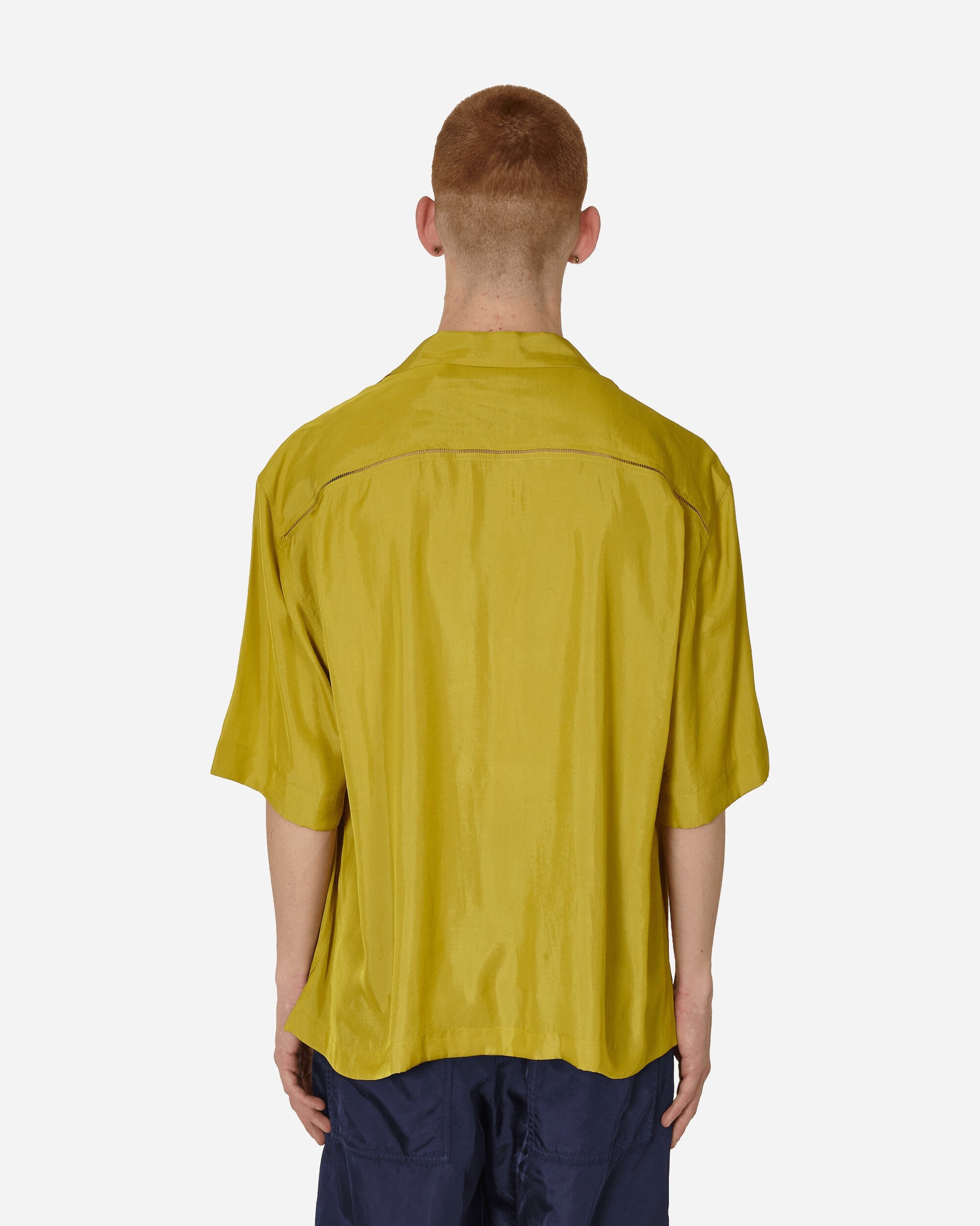 Panelled Shortsleeve Shirt Mustard - 3